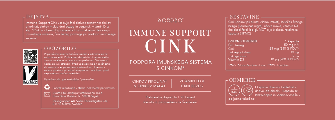 Immune Support Cink deklaracija
