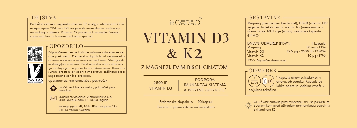 Vitamin D3 & K2 deklaracija